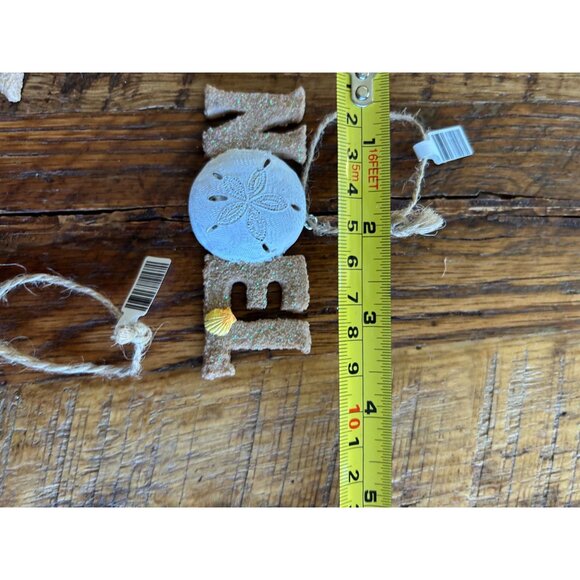 Vintage Seashore Christmas Ornaments Joy & Noel Set Of 7 - Picture 7 of 10